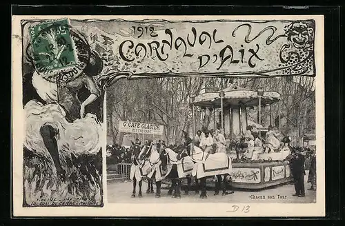 AK Aix, Carnaval 1912, Chacun son Tour
