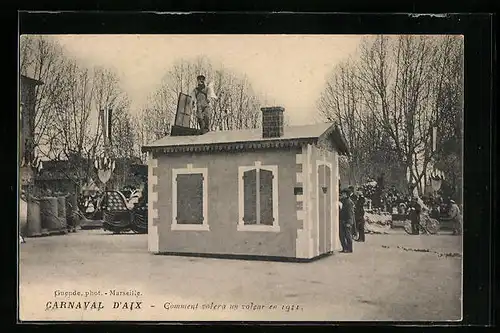 AK Aix, Carnaval, Comment volera un voleur en 1941