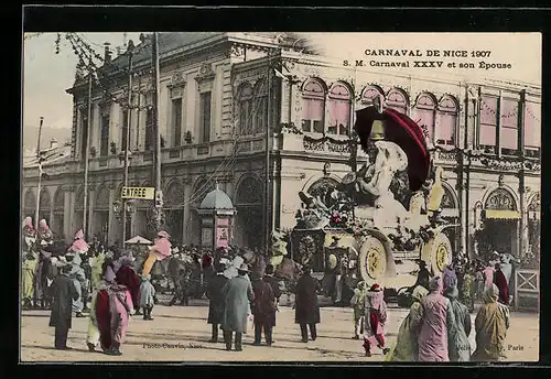 AK Nice, S. M. Carnaval XXXV et son Épouse