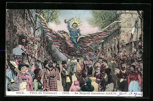 AK Nice, Fetes du Carnaval 1906