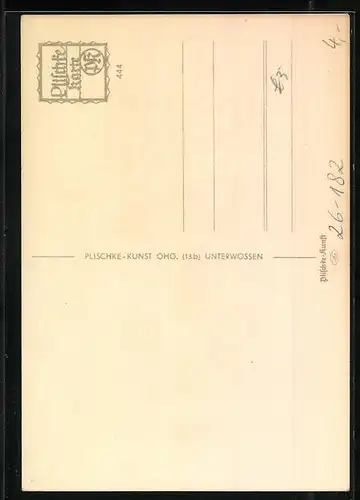 Künstler-AK Georg Plischke: Schattenbild, Blumen im Korb, Glückwunsch zum Namenstag