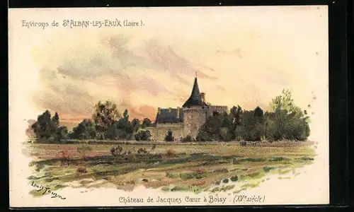 Künstler-AK sign. Louis Tauzin: Chateau de Jacques Coeur a boisy