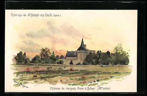 Künstler-AK sign. Louis Tauzin: Chateau de Jaques Coeur a Boisy