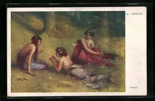 Künstler-AK sign. H. Löffler: Orakel