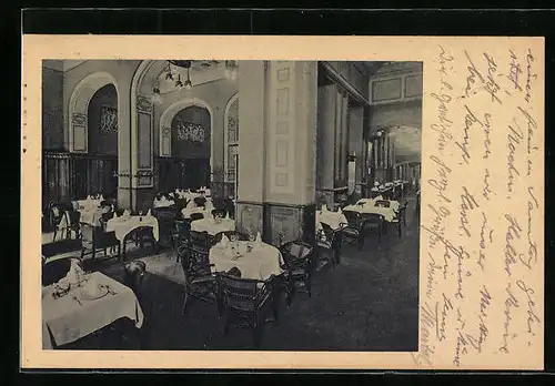 AK Berlin, Gasthaus Weinstuben Kempinski, Teeraum, Innenansicht