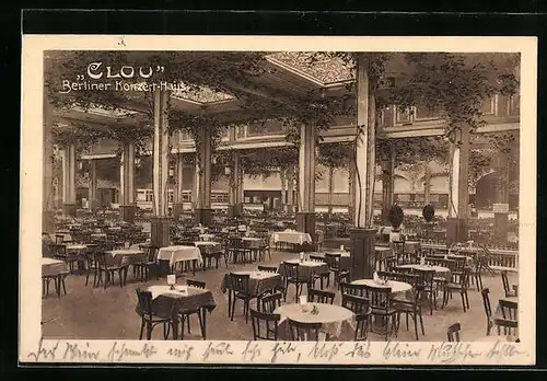 AK Berlin, Gasthaus Berliner Konzert-Haus Clou, Mauerstrasse