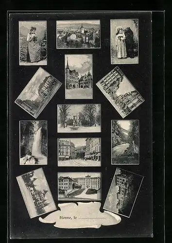 AK Neuchatel, Verschiedene Ortspartien der Stadt