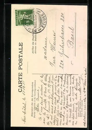 AK Neuchatel, Verschiedene Ortspartien der Stadt