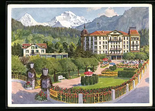 AK Interlaken, Blick auf das Eden-Hotel