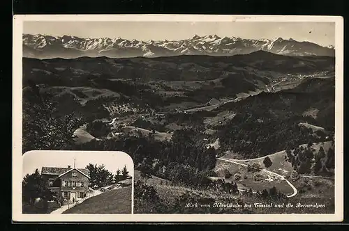 AK Hörnlikulm, Blick ins Tössthal und die Berneralpen