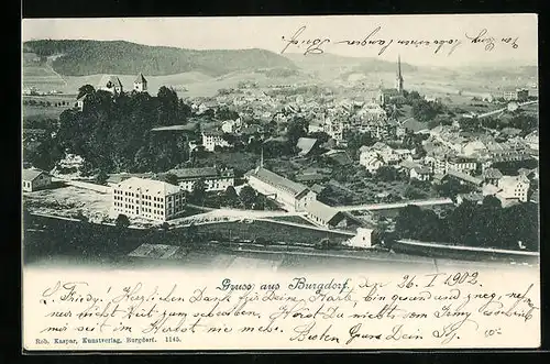 AK Burgdorf, Ortsansicht vom Flugzeug aus