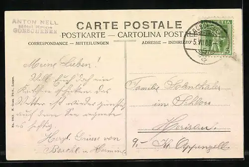 AK Andermatt, Ortsansicht mit Gotthardstrasse