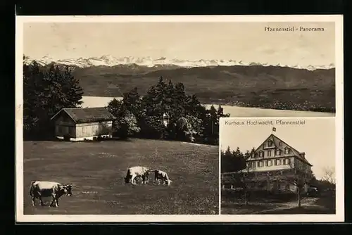 AK Pfannenstiel, Panorama, Kurhaus Hochwacht