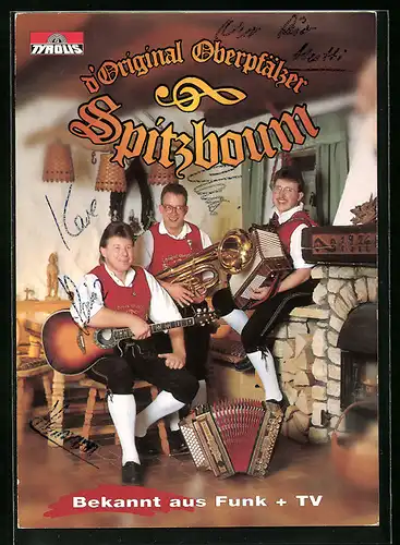 AK Musiker D`Original Oberpfälzer Spitzboum gemeinsam als Trio mit Instrumenten