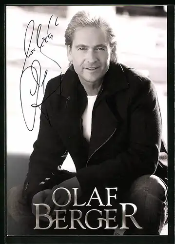 AK Musiker Olfa Berger in schwarzweiss fotografiert