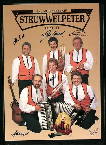 AK Musiker Roger Fichtner und Erwin Gerber der Band Struwwelpeter mit Instrumenten