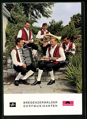 AK Musiker Begrenzerwälder Dorfmusikanten mit ihren Instrumenten