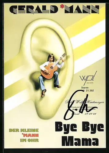 AK Musiker Gerald Mann als Kind in einem animierten Riesen-Ohr