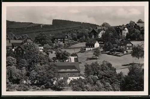 Fotografie Brück & Sohn Meissen, Ansicht Bärenfels i. Erzg., Ortspartie mit Cafe und Conditorei