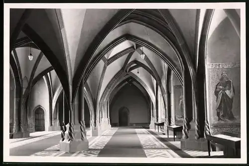 Fotografie Brück & Sohn Meissen, Ansicht Meissen i. Sa., der Kirchsaal der Albrechtsburg