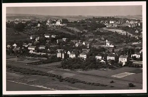 Fotografie Brück & Sohn Meissen, Ansicht Meissen-Spaar, Blick vom Spaargebirge auf den Ortsteil mit Gasthaus zur Wachtel