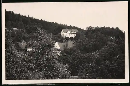 Fotografie Brück & Sohn Meissen, Ansicht Bad Elster, Blick auf das Gasthaus Schillergarten