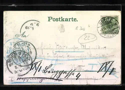 Lithographie Pirna, Teilansicht mit Festung Sonnenstein u. Eisenbahn, Lochmühle