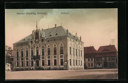 AK Malchin /Mecklbg. Schweiz, Ansicht des Rathauses