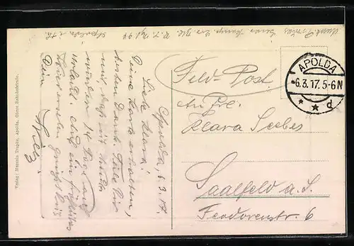 AK Apolda, Carolinenheim in der Strassenansicht