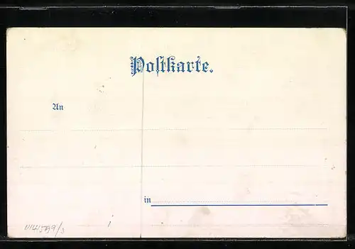 Lithographie Worms, Stadtpanorama im Abendrot