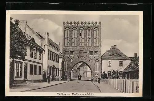 AK Malchin, Strassenpartie am Steintor