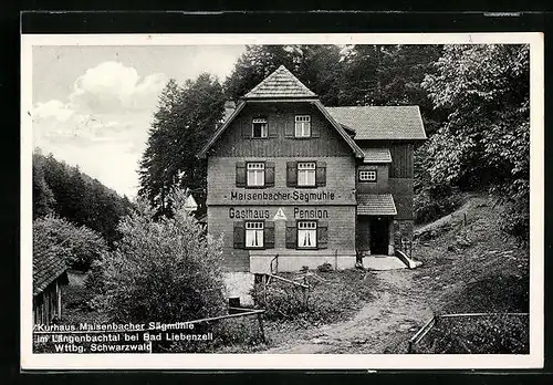 AK Bad Liebenzell /Wttbg. Schwarzwald, Kurhaus Maisenbacher Sägmühle