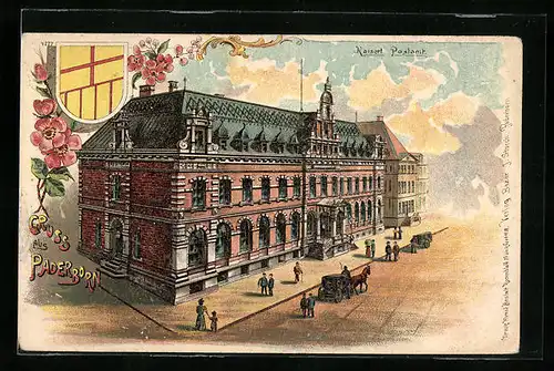 Lithographie Paderborn, Kaiserliches Postamt