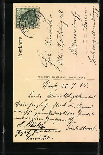 AK Wiek a. Wittow, Kirche mit Glockenturm