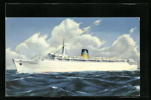Künstler-AK Griechisches Passagierschiff Arkadia auf Backbord
