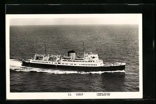 AK Passagierschiff SS Lisieux aus der Vogelschau