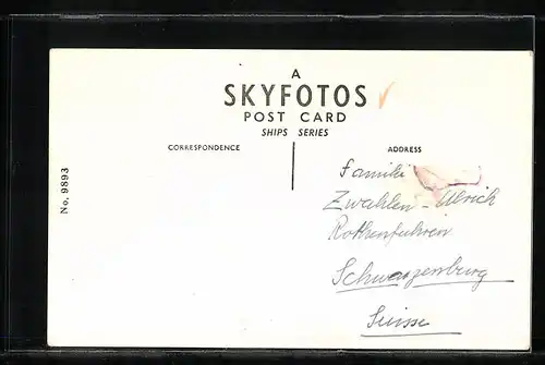 AK Passagierschiff SS Lisieux aus der Vogelschau