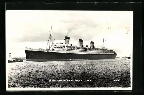 AK Rotterdam, Passagierschiff SS Nieuw Amsterdam bei der Hafeneinfahrt