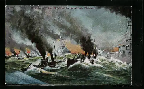 AK Durchbruch einer Hochsee-Torpedoboots-Division