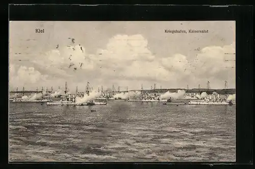 AK Kiel, Kaisersalut im Kriegshafen