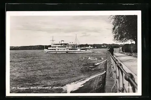 AK Bregenzer Molo-Motorschiff Austria auf dem Bodensee