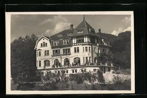 AK Götzis, Erholungsheim Rütte mit Garten