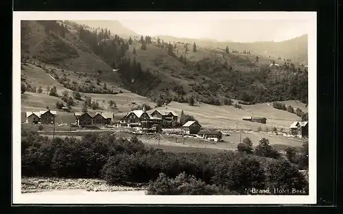 AK Brand, Hotel Beck aus der Vogelschau