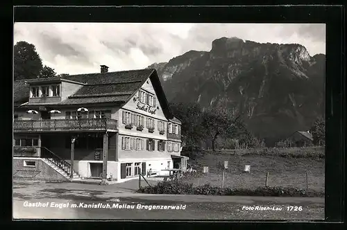 AK Mellau, Gasthof Engel mit Kanisfluh