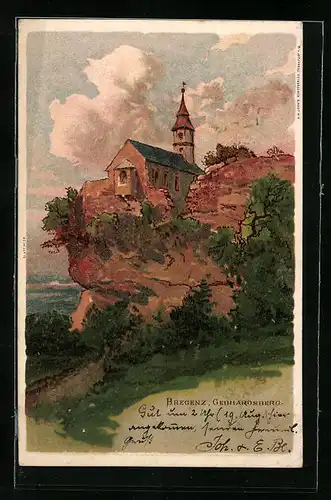 AK Bregenz, Gebhardsberg mit Kapelle