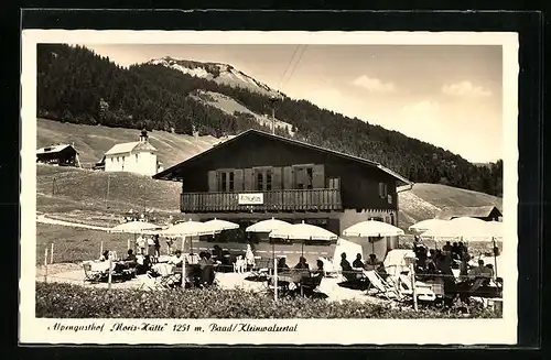 AK Baad /Kleinwalsertal, Alpengasthof Noris-Hütte mit Terrasse
