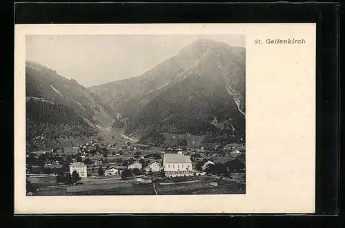 AK St. Gallenkirch, Ortsansicht vom Flugzeug aus