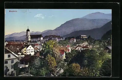 AK Bludenz, Ortsansicht aus der Vogelschau