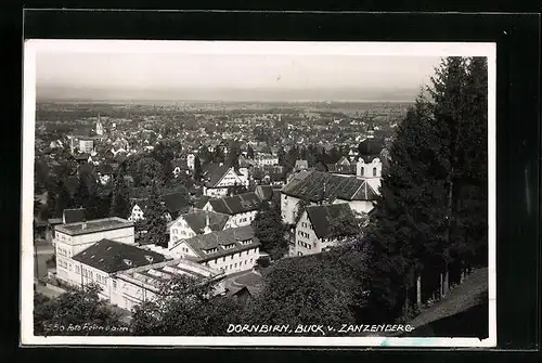 AK Dornbirn, Blick auf die Stadt vom Zanzenberg