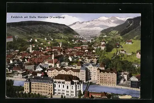 AK Feldkirch, Ortsansicht mit Stella Matutina
